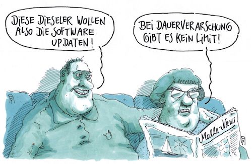 Cartoon: update (medium) by Andreas Prüstel tagged dieselgipfel,autoindustrie,softwareupdate,verarschung,betrug,manipulation,cartoon,karikatur,andreas,pruestel,dieselgipfel,autoindustrie,softwareupdate,verarschung,betrug,manipulation,cartoon,karikatur,andreas,pruestel