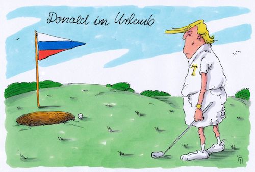 Cartoon: urlauber (medium) by Andreas Prüstel tagged usa,trumpr,russlanaffäre,verstärkte,ermittlungen,urlaug,golf,cartoon,karikatur,andreas,pruestel,usa,trumpr,russlanaffäre,verstärkte,ermittlungen,urlaug,golf,cartoon,karikatur,andreas,pruestel