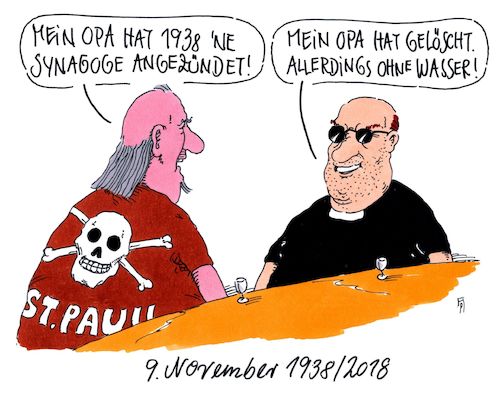 Cartoon: vorfahren (medium) by Andreas Prüstel tagged reichsprogromnacht,synagogen,juden,deutsche,bevölkerung,cartoon,karikatur,andreas,pruestel,reichsprogromnacht,synagogen,juden,deutsche,bevölkerung,cartoon,karikatur,andreas,pruestel