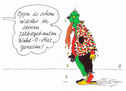 Cartoon: wahl o mat (medium) by Andreas Prüstel tagged bundestagswahl,wahlkampf,wahlomat,cartoon,karikatur,andreas,pruestel,bundestagswahl,wahlkampf,wahlomat,cartoon,karikatur,andreas,pruestel