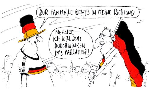 Cartoon: wie immer (medium) by Andreas Prüstel tagged bundestag,parlament,parteienfinanzierung,aufstockung,fußballweltmeisterschaft,fanmeile,cartoon,karikatur,andreas,pruestel,bundestag,parlament,parteienfinanzierung,aufstockung,fußballweltmeisterschaft,fanmeile,cartoon,karikatur,andreas,pruestel