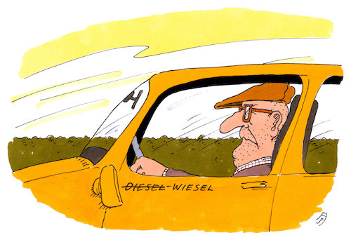 Cartoon: wiesel (medium) by Andreas Prüstel tagged dieselfahrzeuge,dieselskandal,fahrverbote,nachrüstung,umtausch,cartoon,karikatur,andreas,pruestel,dieselfahrzeuge,dieselskandal,fahrverbote,nachrüstung,umtausch,cartoon,karikatur,andreas,pruestel