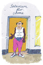 Cartoon: arm dran (small) by Andreas Prüstel tagged hartz4,armut,solarium,urlaub,arme,bräunung,cartoon,karikatur,andreas,prüstel
