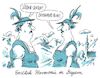 Cartoon: bayernharmonie (small) by Andreas Prüstel tagged bayern,csu,machtaufteilung,parteivorsitz,ministerpräsident,seehofer,söder,cartoon,karikatur,andreas,pruestel