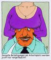 Cartoon: belästigungen (small) by Andreas Prüstel tagged job,arbeitsplatz,sex,sexuelle,belästigungen,vortäuschung,cartoon,karikatur,andreas,pruestel