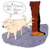 Cartoon: der baum (small) by Andreas Prüstel tagged hund,baum,schlager,alexandra,cartoon,karikatur,andreas,pruestel