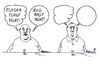Cartoon: flug and roll (small) by Andreas Prüstel tagged streik,bahn,lokführer,piloten,fluglotzen,einzelgewerkschaften,cartoon,karikatur,andreas,pruestel