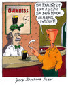 Cartoon: george bernard shaw (small) by Andreas Prüstel tagged shaw zitat alkoholismus guinness irland pub realität