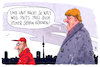 Cartoon: in berlin (small) by Andreas Prüstel tagged groko,koalitionsverhandlungen,spd,cdu,csu,schulz,merkel,cartoon,karikatur,andreas,pruestel