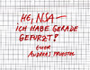 Cartoon: ja auch wichtig! (small) by Andreas Prüstel tagged nsa,geheimdienst,usa,cartoon,andreas,pruestel