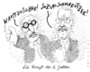 Cartoon: sarrawelle (small) by Andreas Prüstel tagged sarrazin,westerwelle,hartz4debatte