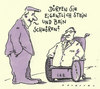 Cartoon: schwören (small) by Andreas Prüstel tagged schwur beinamputation rollstuhl