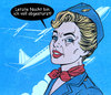 Cartoon: stewardess (small) by Andreas Prüstel tagged flugwesen,stewardess,absturz,cartoon,collage,andreas,pruestel