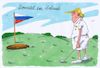 Cartoon: urlauber (small) by Andreas Prüstel tagged usa,trumpr,russlanaffäre,verstärkte,ermittlungen,urlaug,golf,cartoon,karikatur,andreas,pruestel