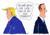 Cartoon: viel liebe (small) by Andreas Prüstel tagged usa frankreich trump macron zuneigung distanz kritik cartoon karikatur andreas pruestel