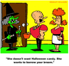 Cartoon: Broom (small) by Cartoonist USA tagged witch,halloween,broom,macho,manly,masculine,cartoon,comic