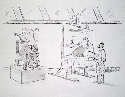 Cartoon: Artist Painting What He Sees (medium) by Mike Dater tagged dater,politics