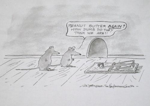 Cartoon: Not-So Blind Mice (medium) by Mike Dater tagged peanut,butter,dater