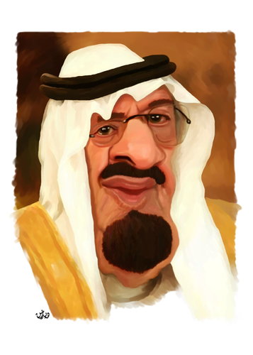 Cartoon: Abdullah Abdulaziz (medium) by handren khoshnaw tagged abdulaziz,abdullah,khoshnaw,handren,saudia,king