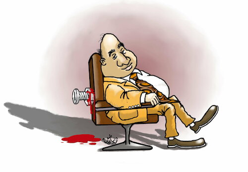 Cartoon: Cartoon about the love of power (medium) by handren khoshnaw tagged handren,khoshnaw,cartoon,political,chair,power,dictator