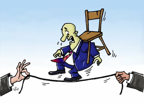 Cartoon: Politics game to stay in power (medium) by handren khoshnaw tagged handren,khoshnaw,power,chiar,politics,cartoon,politician
