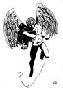 Cartoon: ANGEL (small) by ertitomontana tagged marvel hero men superheroe avengers