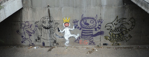 Cartoon: Where the wild things are! mural (medium) by ernesto guerrero tagged monsters