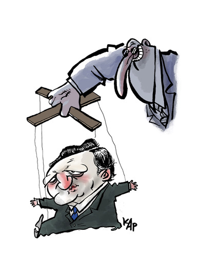 Cartoon: Barroso (medium) by kap tagged barroso,ue,europe,parliament,barroso,europa,parlament,puppenspieler,marionette,politiker