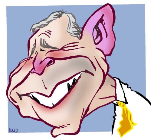 Cartoon: Bush (medium) by kap tagged bush,usa,president,white,house,republicans,kap,caricature,george bush,präsident,karikatur,portrait,illustration,politiker präsidentschaft,weiße haus,usa,amerika,republikaner,george,bush,politiker,präsidentschaft,weiße,haus