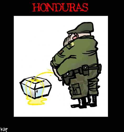 Cartoon: Honduras (medium) by kap tagged honduras,army,coup,democracy