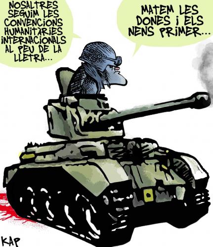 Cartoon: Humanitari (medium) by kap tagged guerra,tanc,kap,sang,morts,war