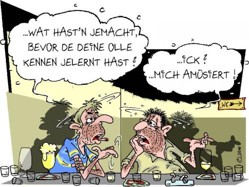 Cartoon: amüsant (medium) by sam tagged beziehung,bunt,caracter,cartoon,frau,mann,home,kinder,man,woman