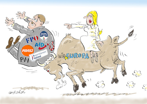 Cartoon: Aufgespießt (medium) by astaltoons tagged afd,rechte,nazis,afd,rechte,nazis