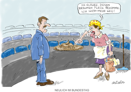 Cartoon: Der Fleck (medium) by astaltoons tagged afd,bundestag,afd,bundestag