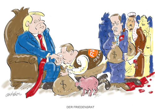 Cartoon: Der Friedensschrat (medium) by astaltoons tagged trump,friedensrat,trump,friedensrat