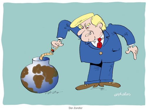 Cartoon: Der Zündler (medium) by astaltoons tagged trump,trump