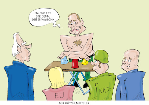 Cartoon: Hütchenspieler (medium) by astaltoons tagged putin,ukraine