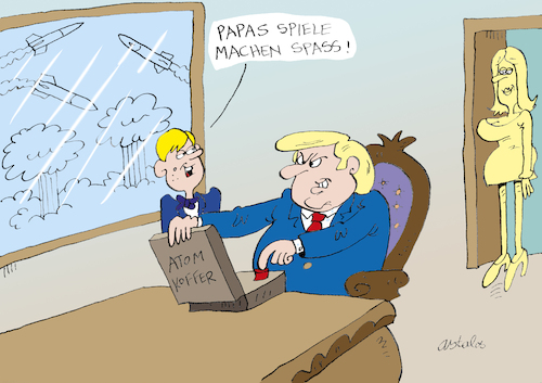 Cartoon: Spielereien (medium) by astaltoons tagged trump,trump