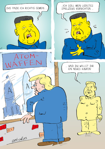 Cartoon: Spielzeug (medium) by astaltoons tagged trump,kim,trump,kim