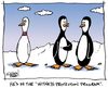 Cartoon: Witness Protection (small) by JohnBellArt tagged penguin,bowling,pin,snow,cold,cartoon,witness,protection,program,identity