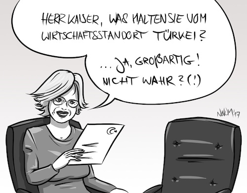 Cartoon: Interview mit Herrn Kaiser (medium) by INovumI tagged türkei,interview,frank,kaiser,handelskammer,ahk,turkey,potential,potenzial