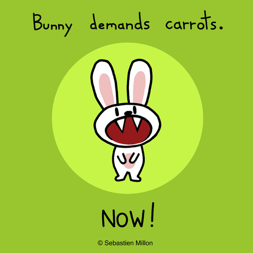 Cartoon: Carrots! (medium) by sebreg tagged bunny,rabbit,silly,humor,fun