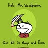 Cartoon: Mr. Woodpecker (small) by sebreg tagged woodpecker,macabre,silly,humor