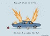 Cartoon: Your Car is on Fire (small) by sebreg tagged silly,humor,rabbit,fun