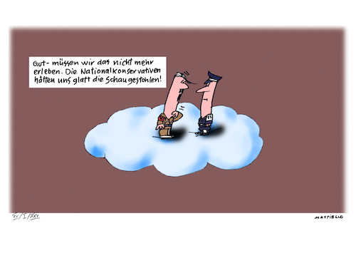 Cartoon: Befürchtung (medium) by Mattiello tagged nationalkonservativ,rechtsextrem,rechtsextremismus,international,europa,usa,nationalkonservativ,rechtsextrem,rechtsextremismus,international,europa,usa