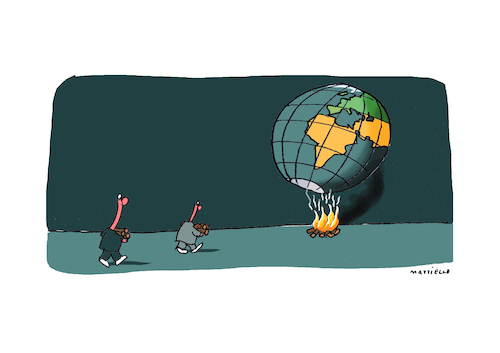 Cartoon: Erhitzung (medium) by Mattiello tagged klima,erderwärmung,erderhitzung,umwelt,natur,katastrophen,energien,klima,erderwärmung,erderhitzung,umwelt,natur,katastrophen,energien
