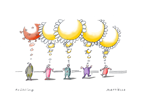 Cartoon: Frühling (medium) by Mattiello tagged blumen,blumen