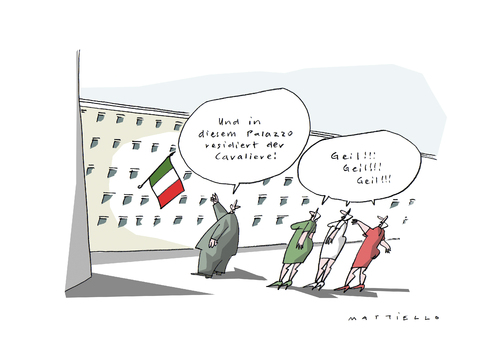 Cartoon: Geil (medium) by Mattiello tagged italien,berlusconi,italien,silvio berlusconi,silvio,berlusconi