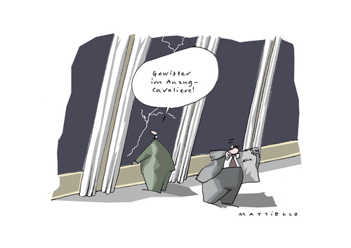 Cartoon: Gewitter (medium) by Mattiello tagged italien,berlusconi,schulden,ratringagenturen,italien,berlusconi,schulden,ratringagenturen