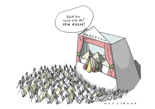 Cartoon: Noch da? (medium) by Mattiello tagged argypten,mubarak,revultion,ägypten,mubarak,rücktritt,revolution,protest,arbeit,job,bundesrat,gesetz,reform,deutschland,regierung